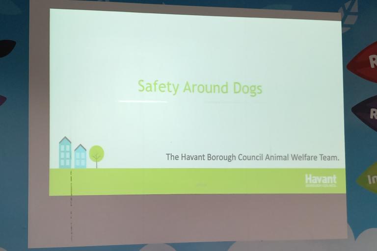 Educational school talks about dog safety and responsible pet ownership